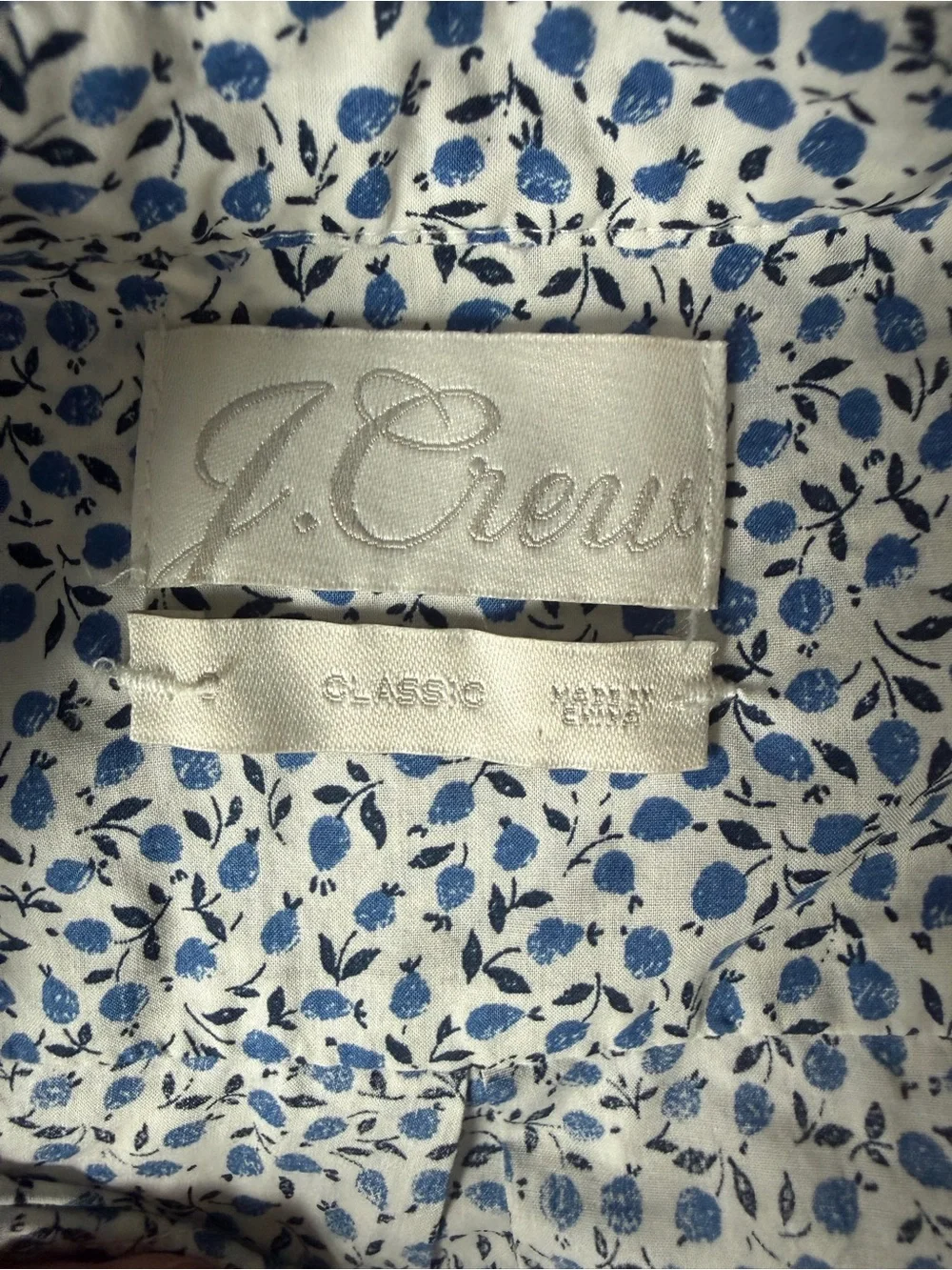 J. Crew Liberty of London Classic Fit Shirt, Floral, size 0